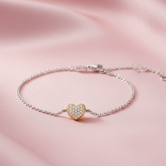 Pavé Heart Bracelet