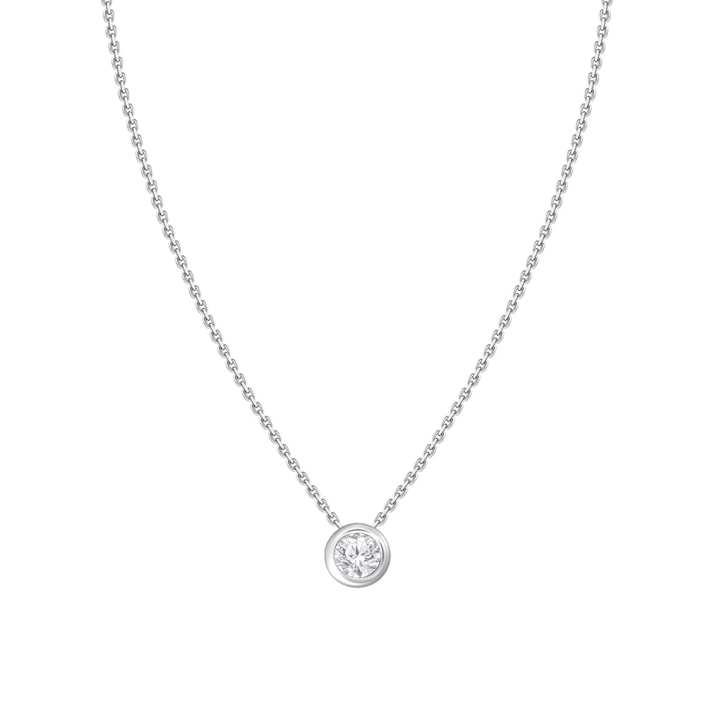 Sierra Bezel Solitaire Necklace