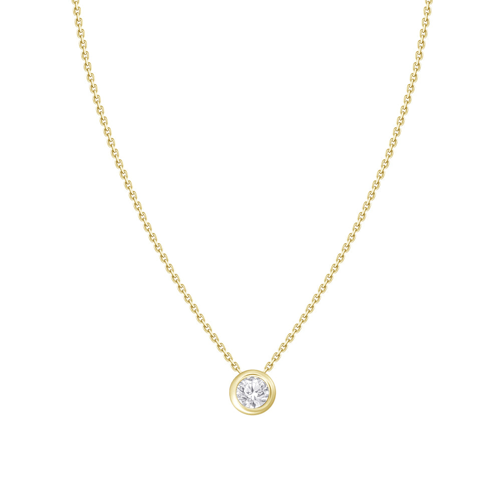 Sierra Bezel Solitaire Necklace