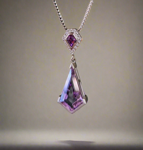 Amethyst and Pink Sapphire Pendant