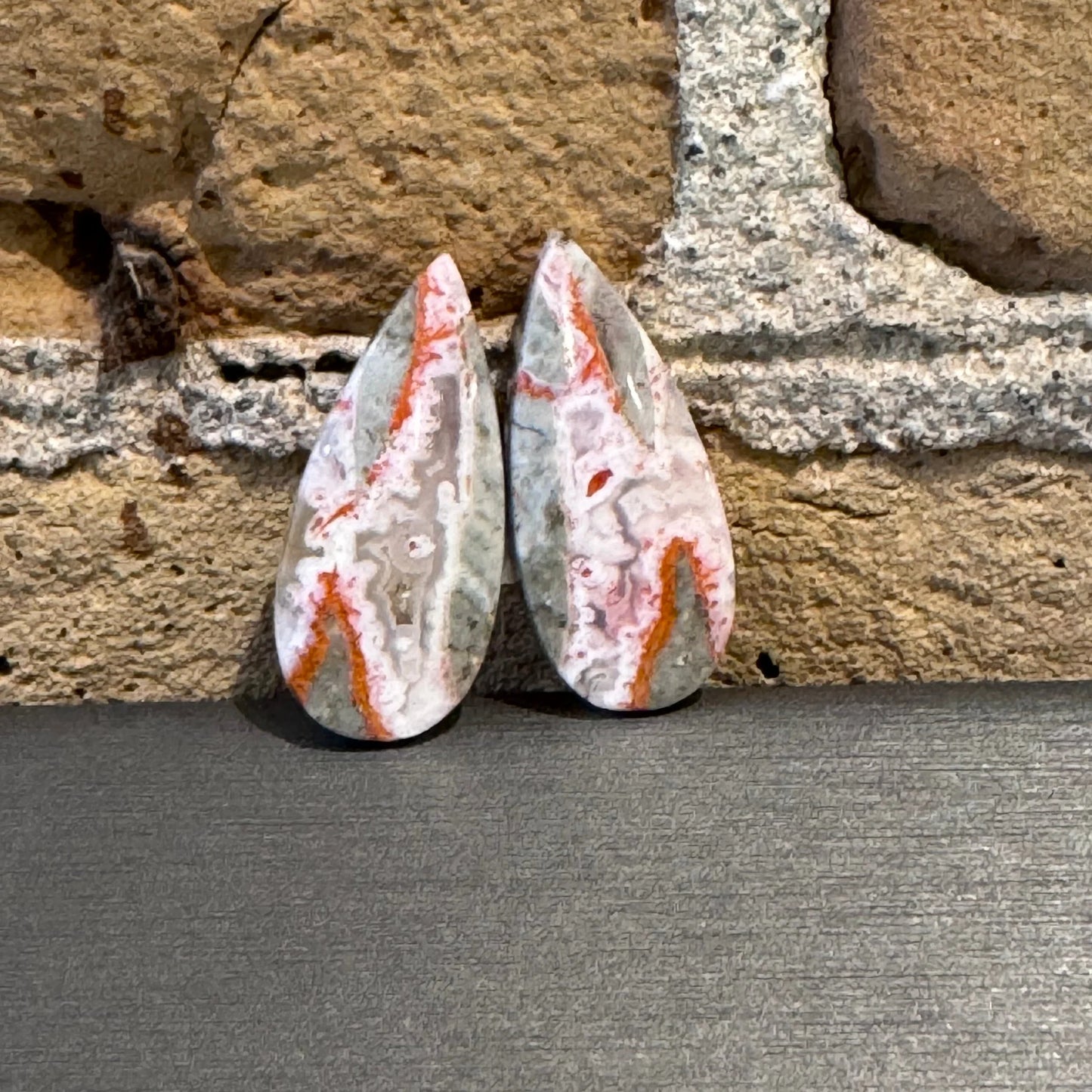 Flow Jasper Lava Flow Jasper pairs – Plumb Gold & Plumb Silver