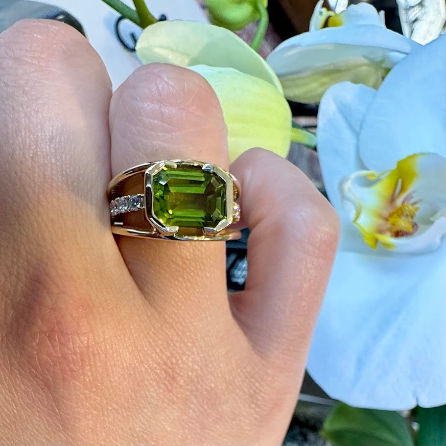 "Vicki" with Peridot