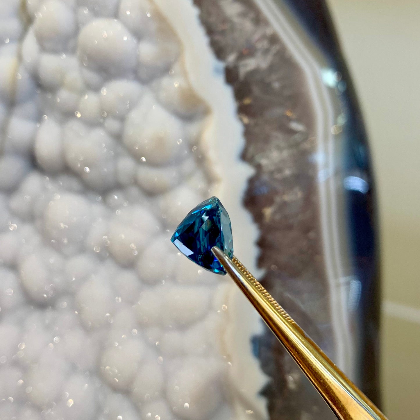 Cushion Cut Blue Zircon, 11.08ct