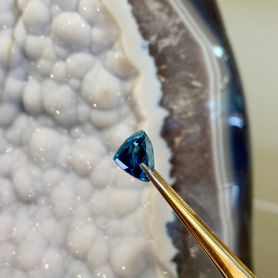 Cushion Cut Blue Zircon, 11.08ct