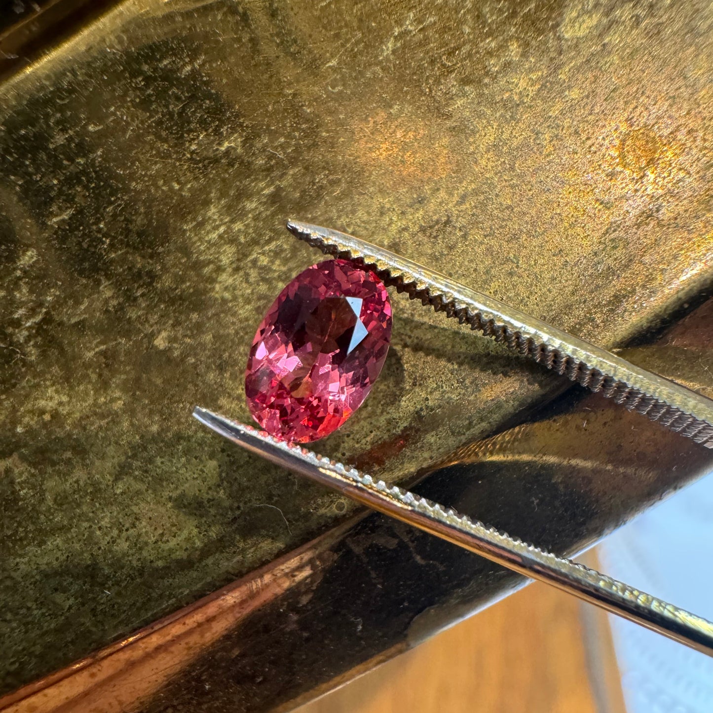 Oval Coral Spinel, .89ct