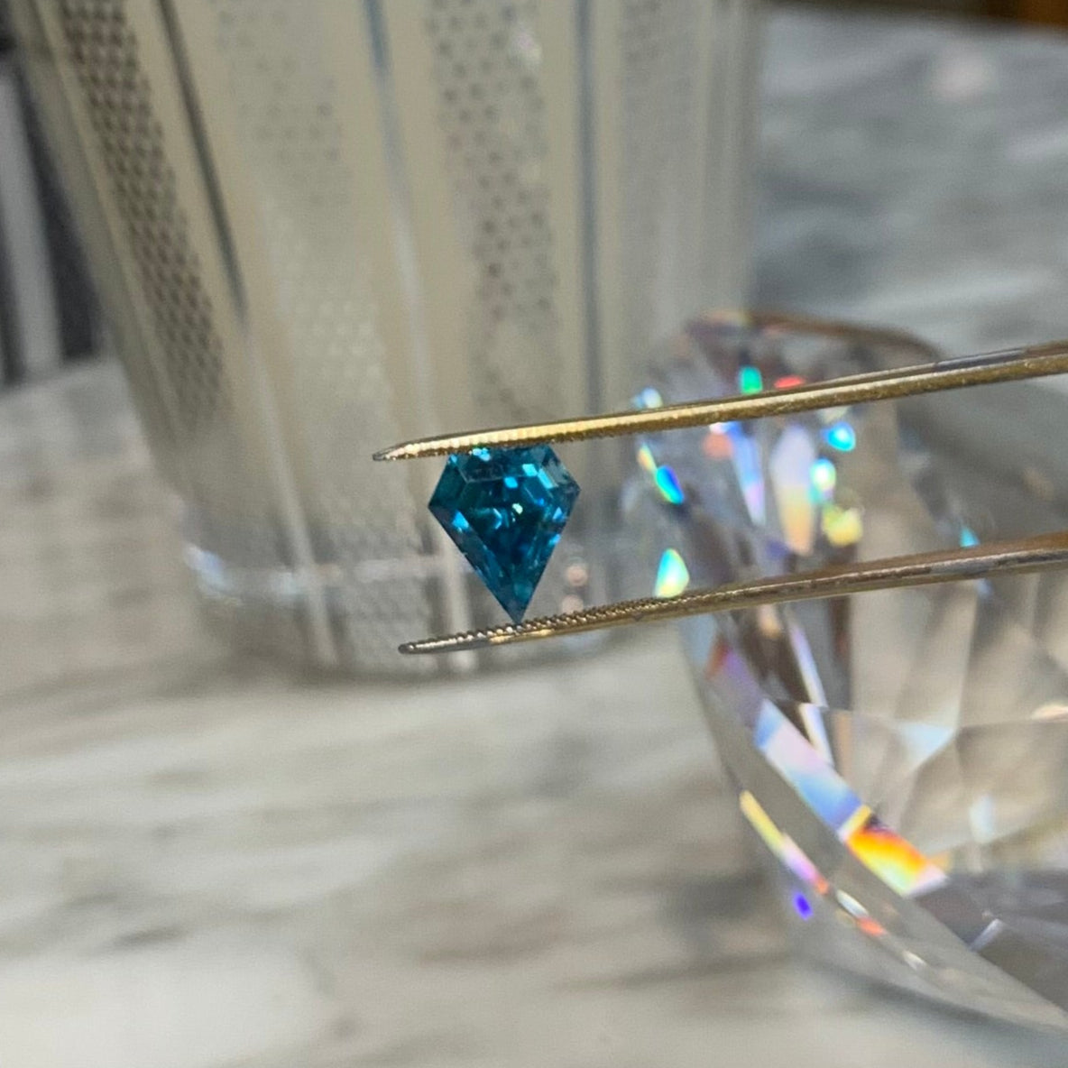 Kite Blue Zircon, 4.13ct