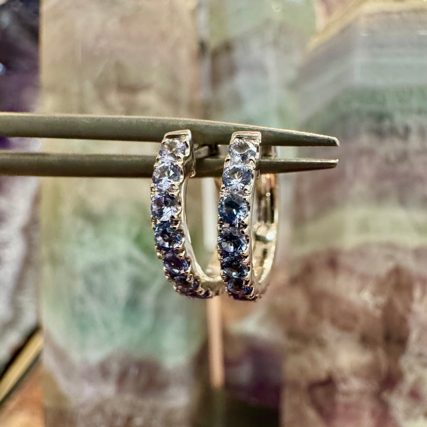 Ombre Blue Sapphire Huggies