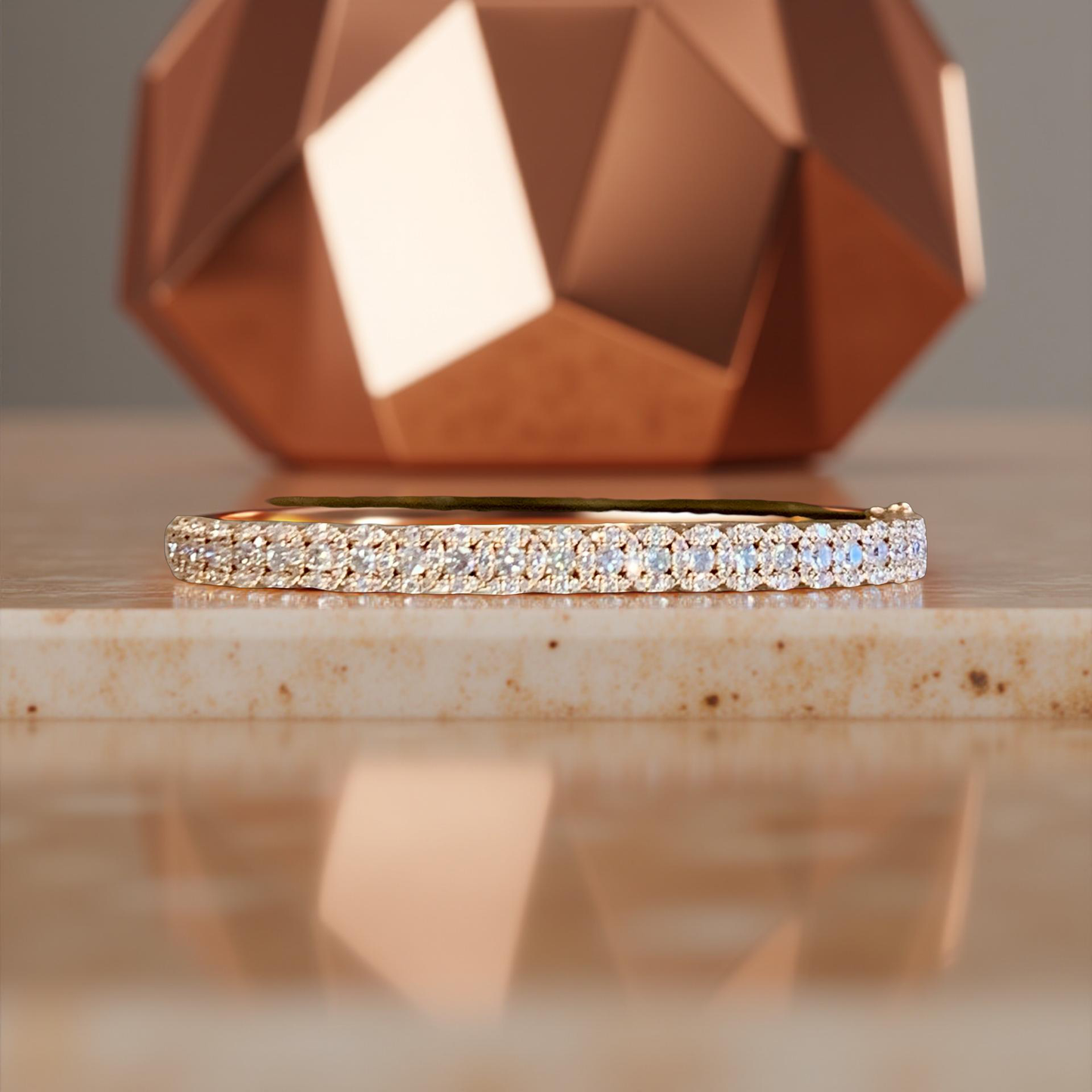 Diamond Halo Bangle