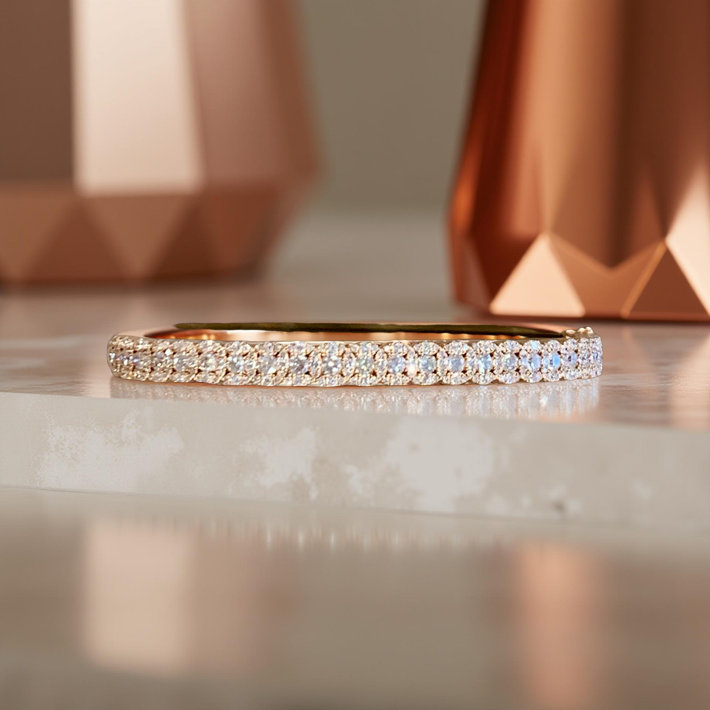 Diamond Halo Bangle