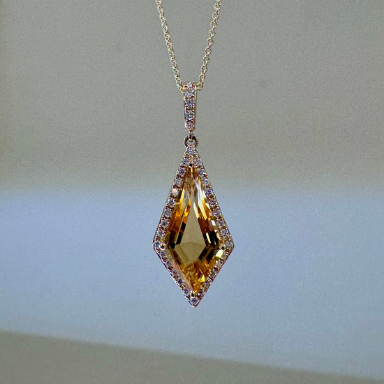 Halo Citrine Pendant