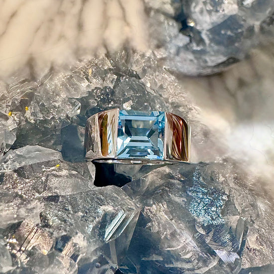 Blue Topaz Baguette ring