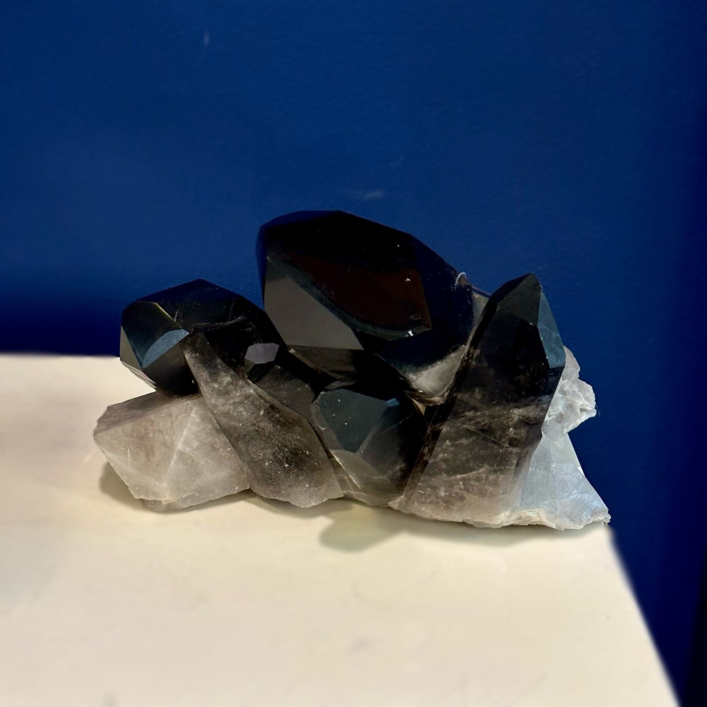 Smoky Quartz Point Cluster