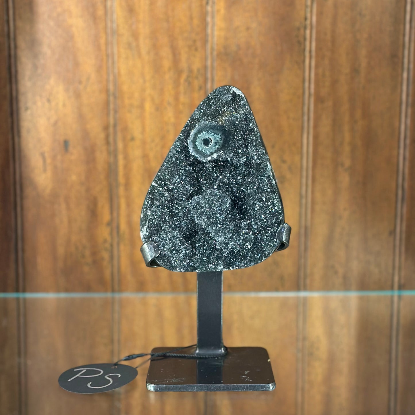 Charcoal Quartz & Agate Flower Geode