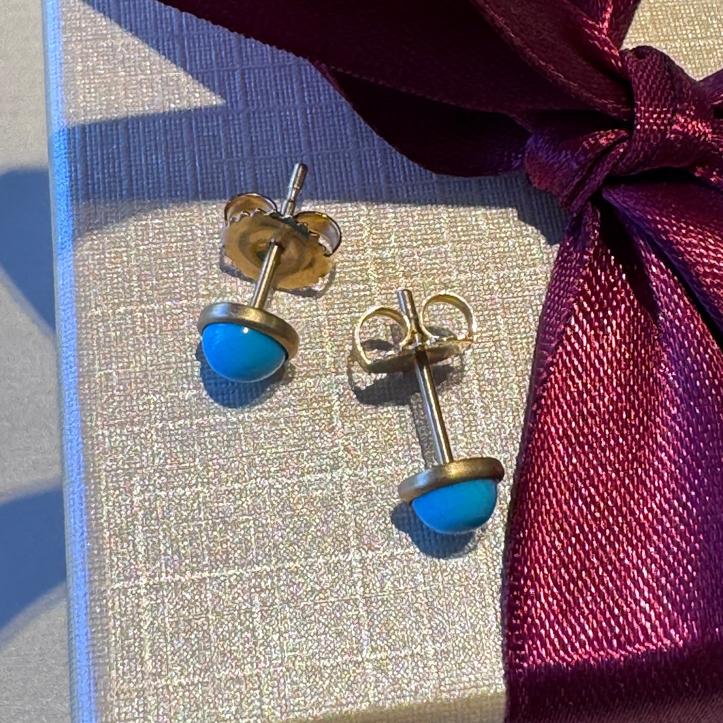Kim Collins Turquoise Bezel Studs