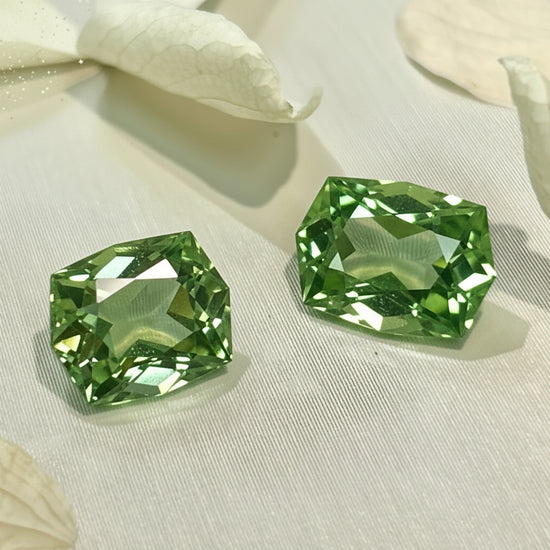 Hexagon Peridot Pair 2.75 ctw