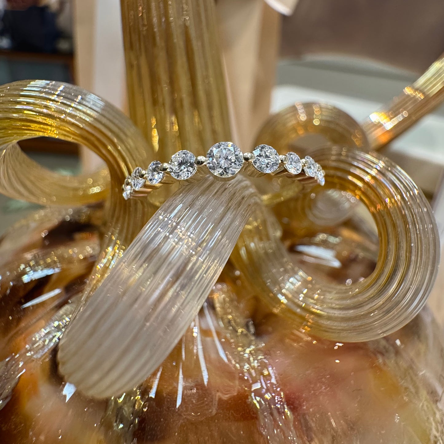 Eleven Stone Graduating Diamond Ring