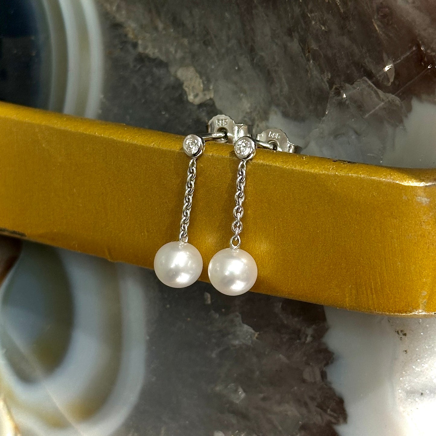 Diamond and Pearl Dangles