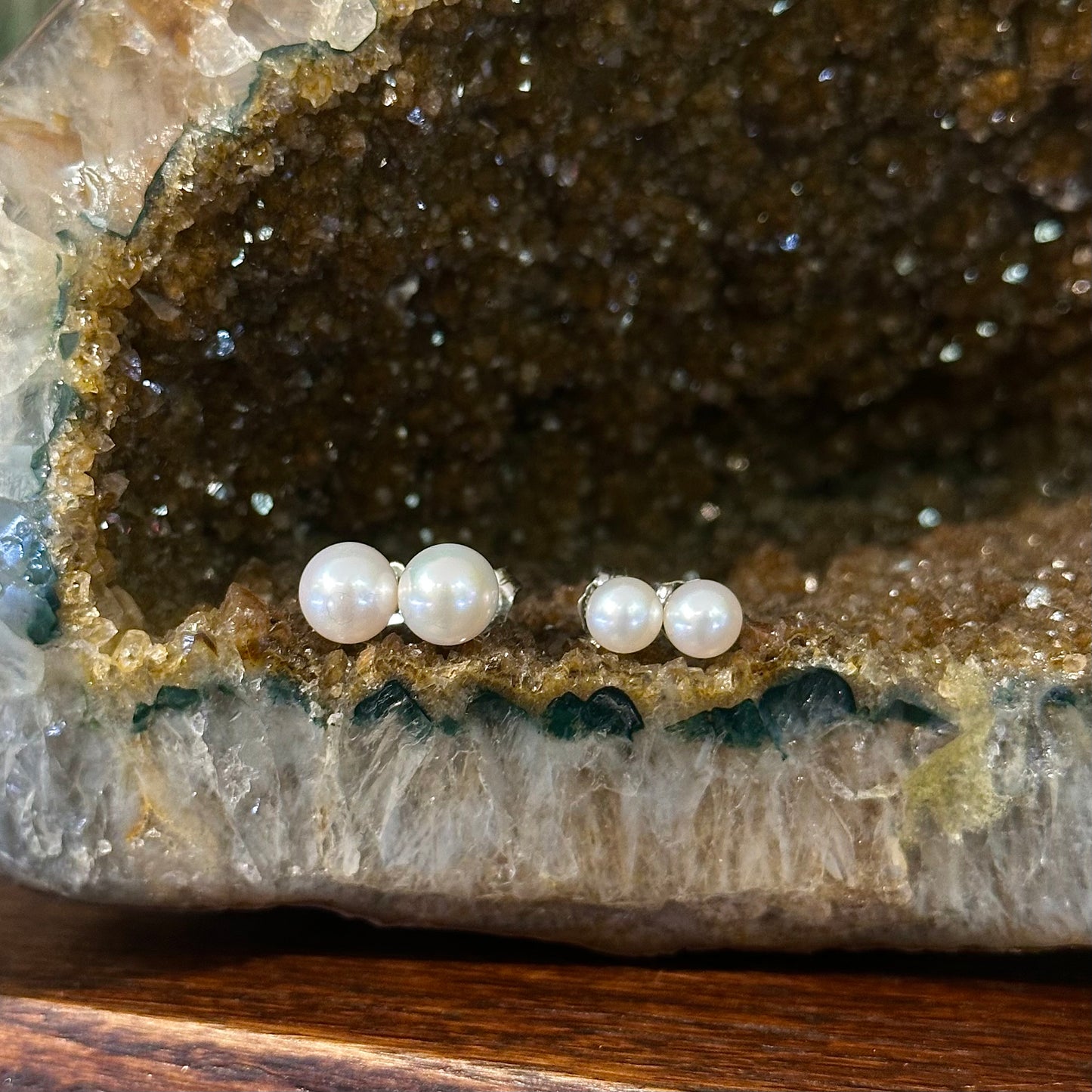 Freshwater Ivory Pearl Studs