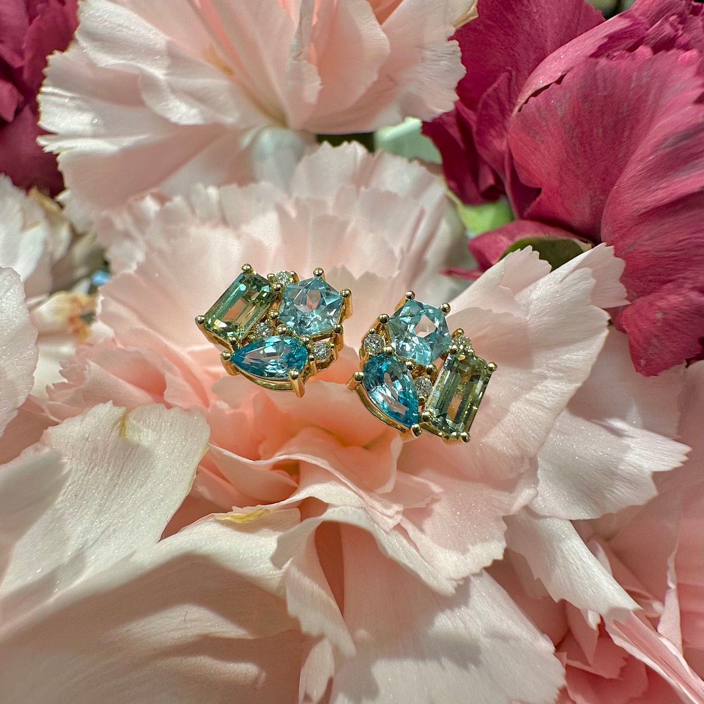 Mixed Gemstone Party Studs