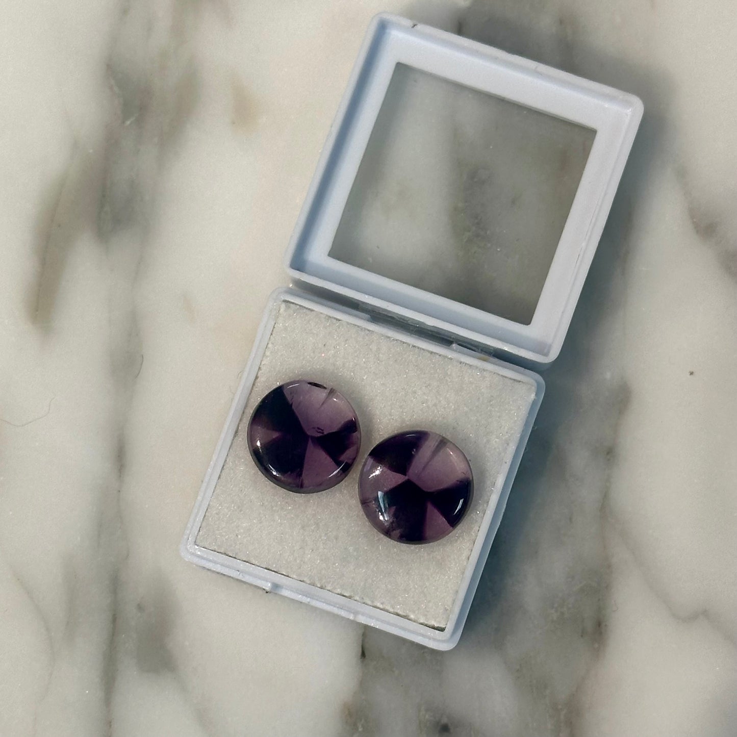 Trapiche Amethyst Pair