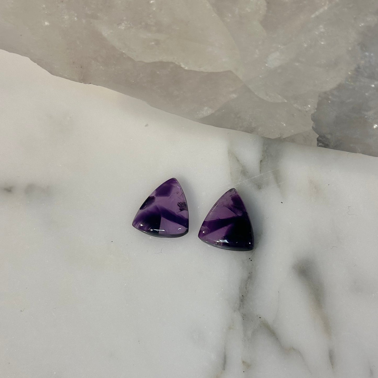 Trapiche Amethyst Pair
