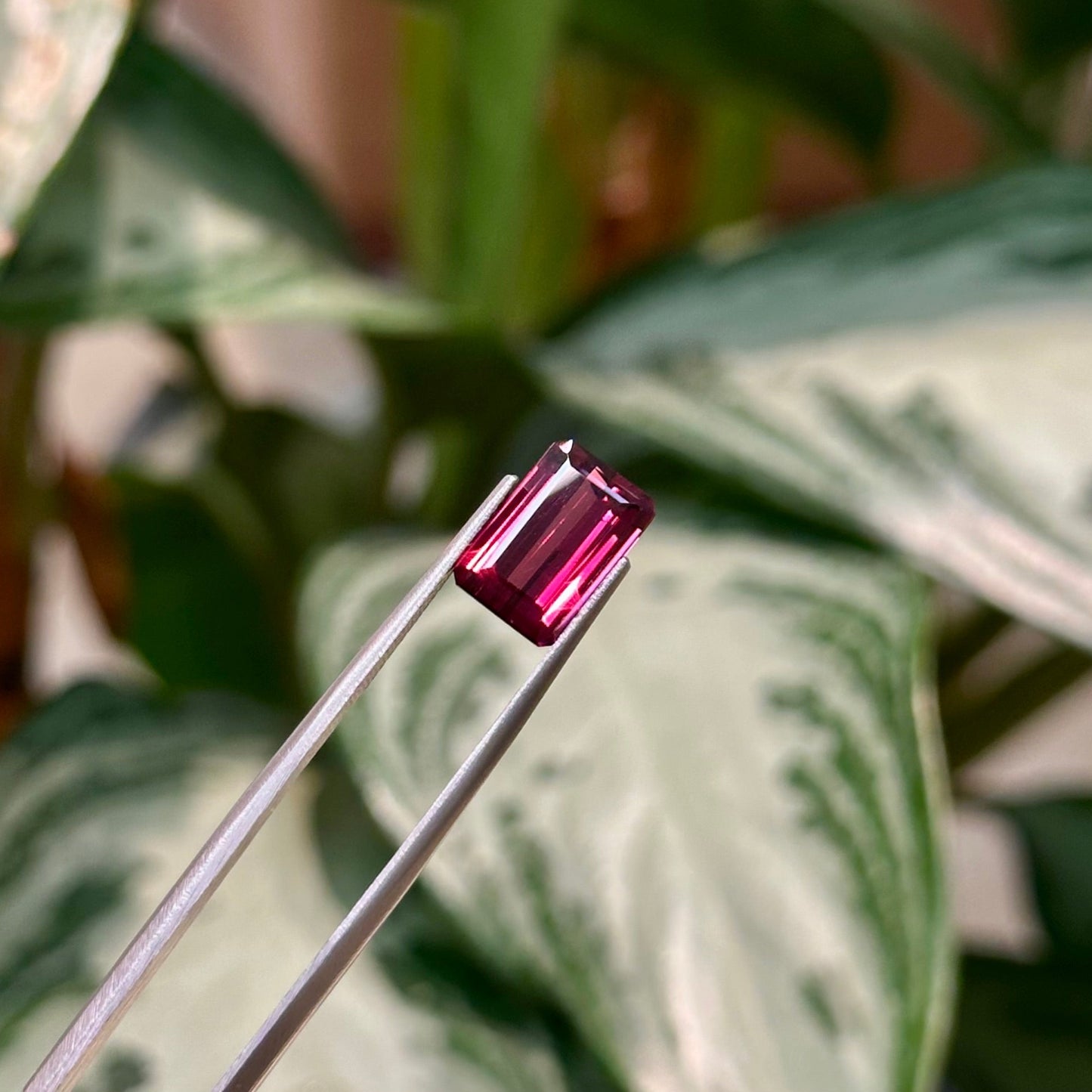 Emerald Cut Rhodolite Garnet, 4.55ct