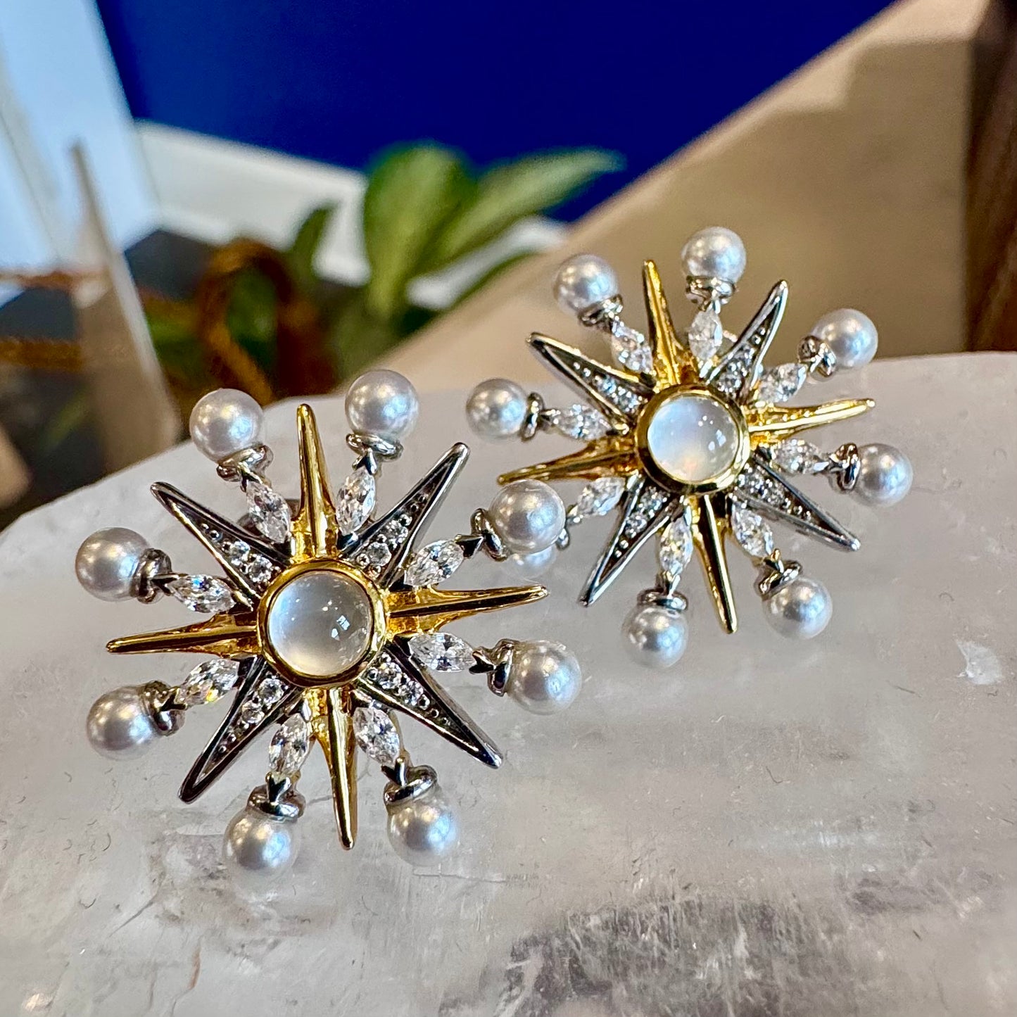Large Celestial Stud Earrings