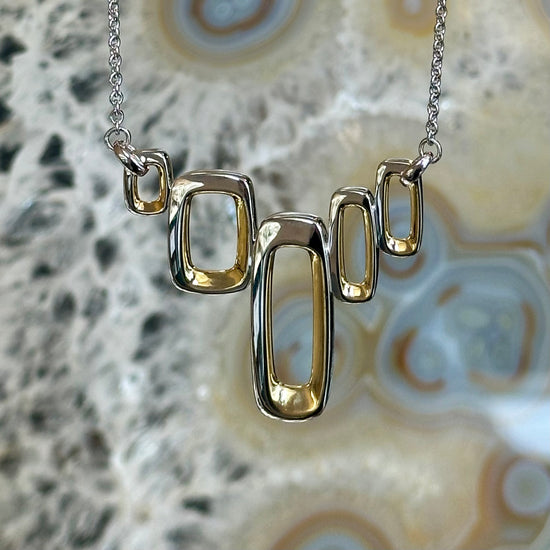 Two Tone Ovals Necklace