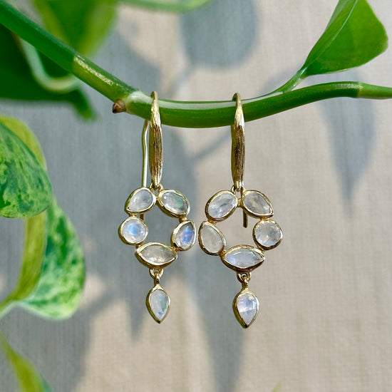 “Morning” Moonstone Dangles