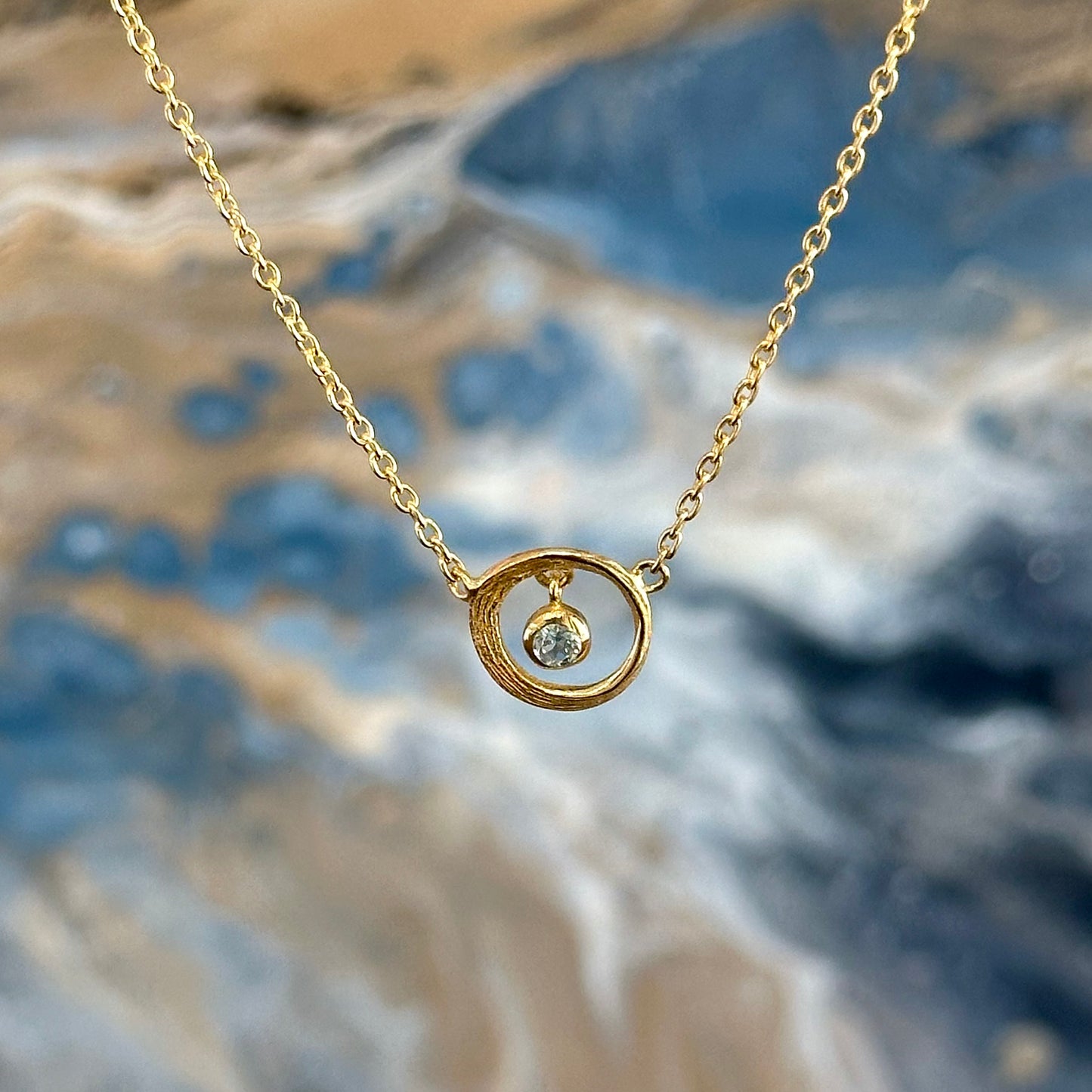 Peacock Blue Topaz Necklace
