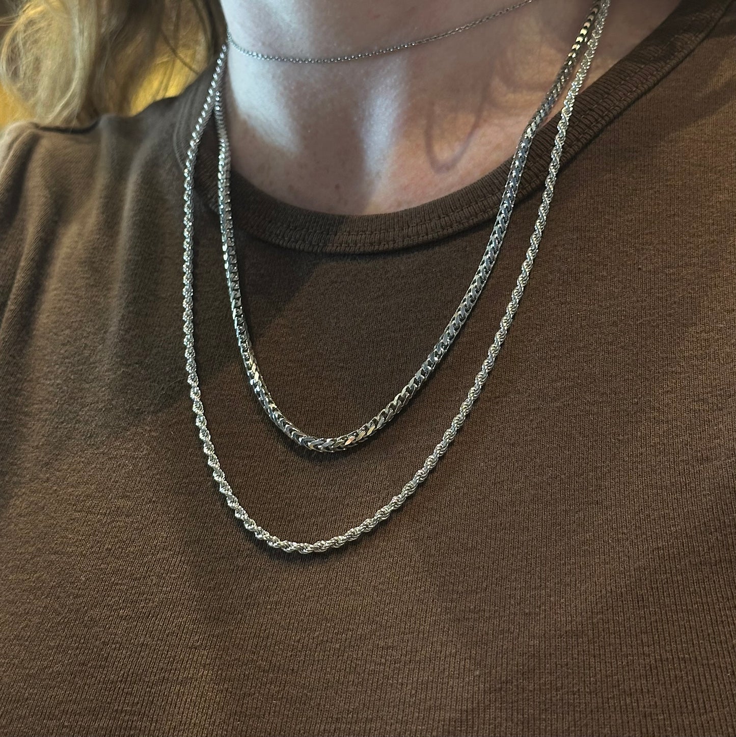 Solid Silver Rope Chain