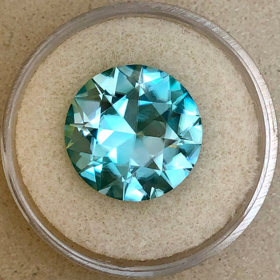 Antique Round Blue Zircon, 13.93ct