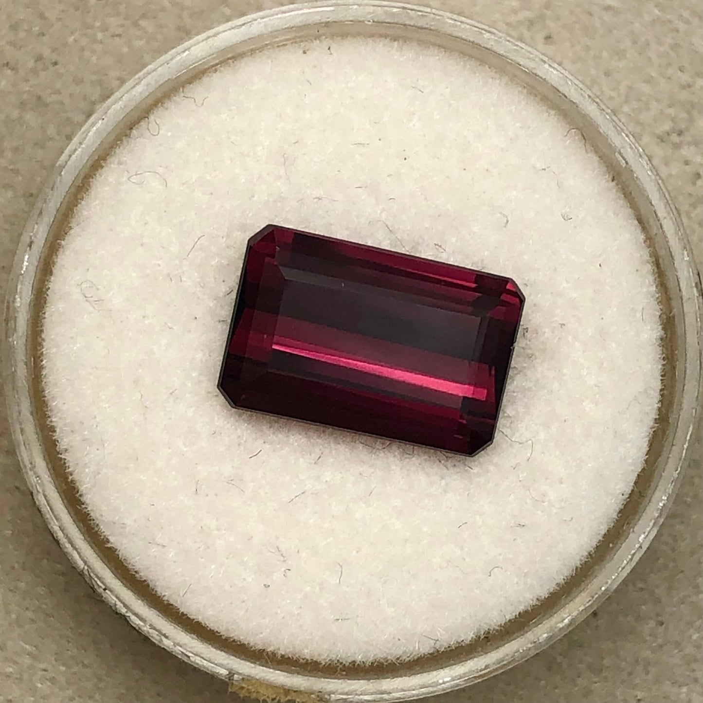 Emerald Cut Rhodolite Garnet, 4.55ct