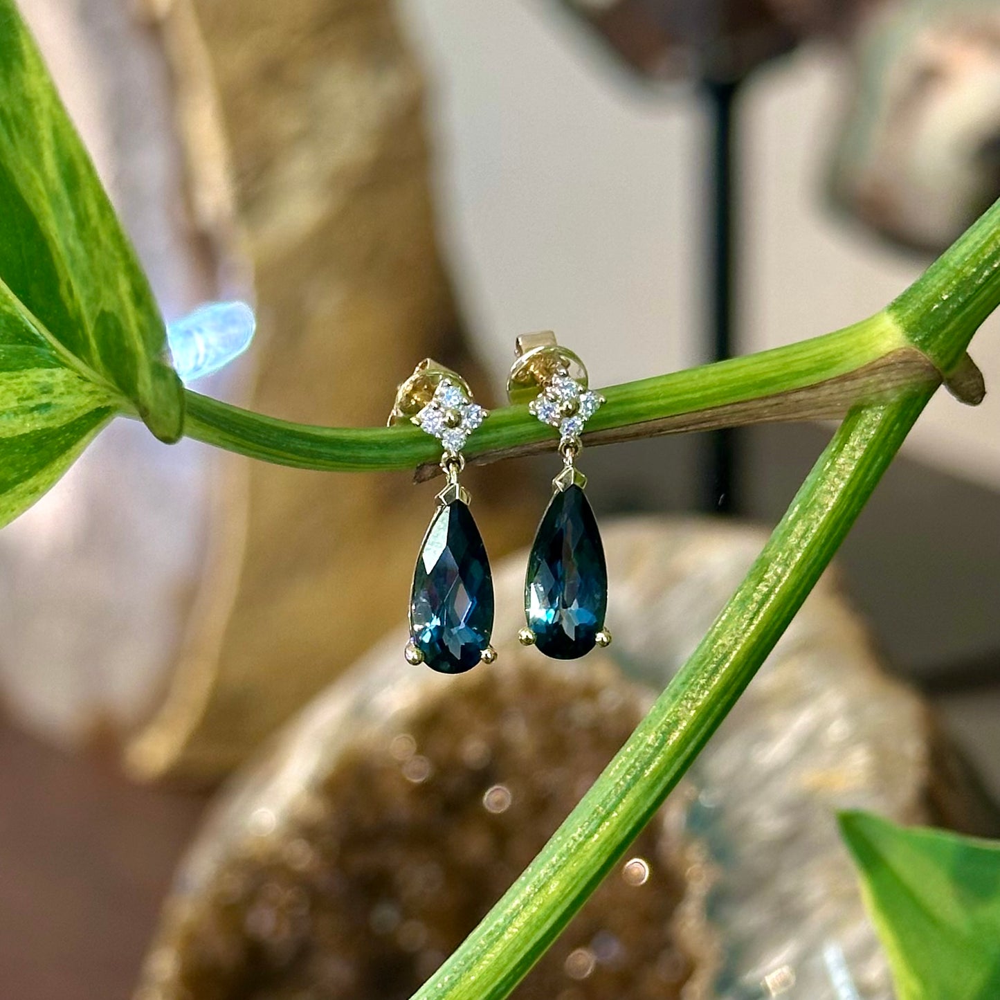 London Blue Topaz Drop Earrings