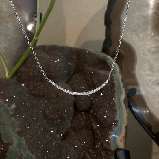 Diamond Curved Necklace