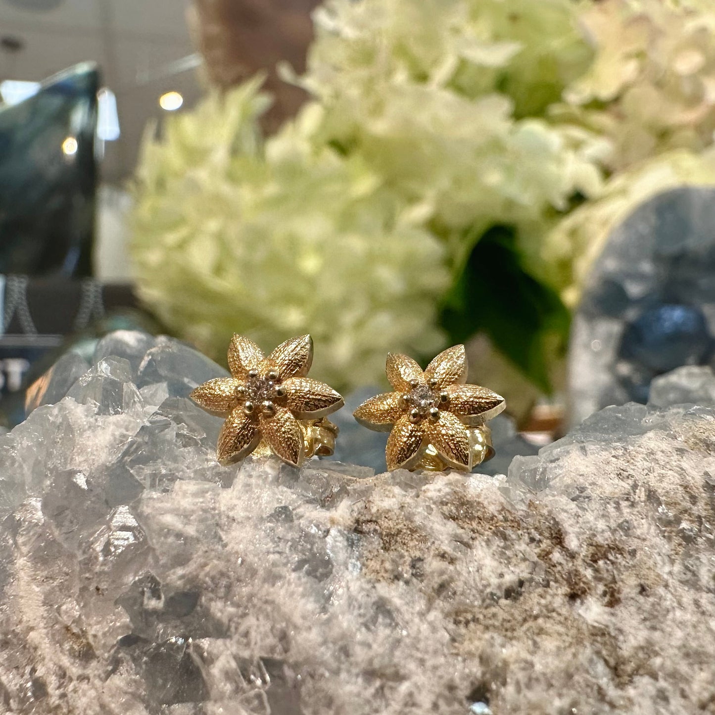 Textured Flower Studs