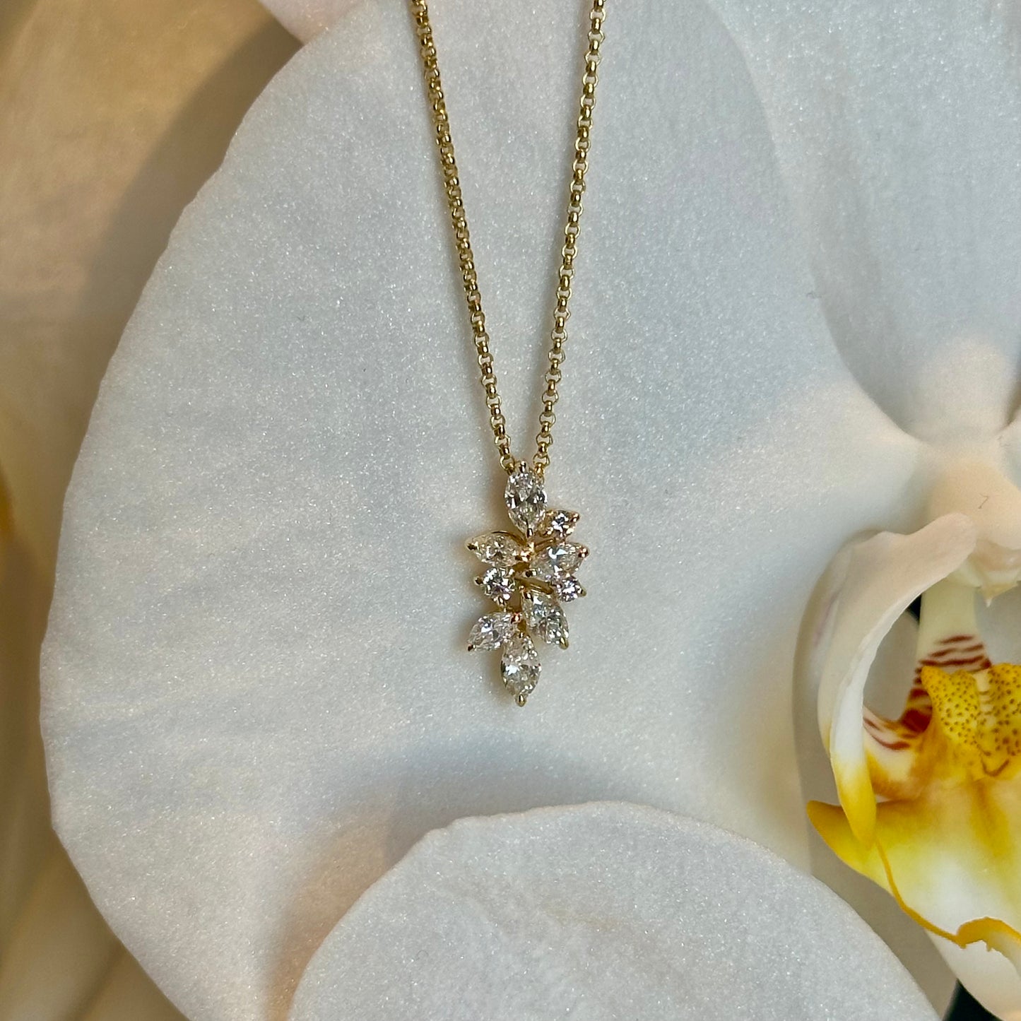 Diamond Cluster Necklace