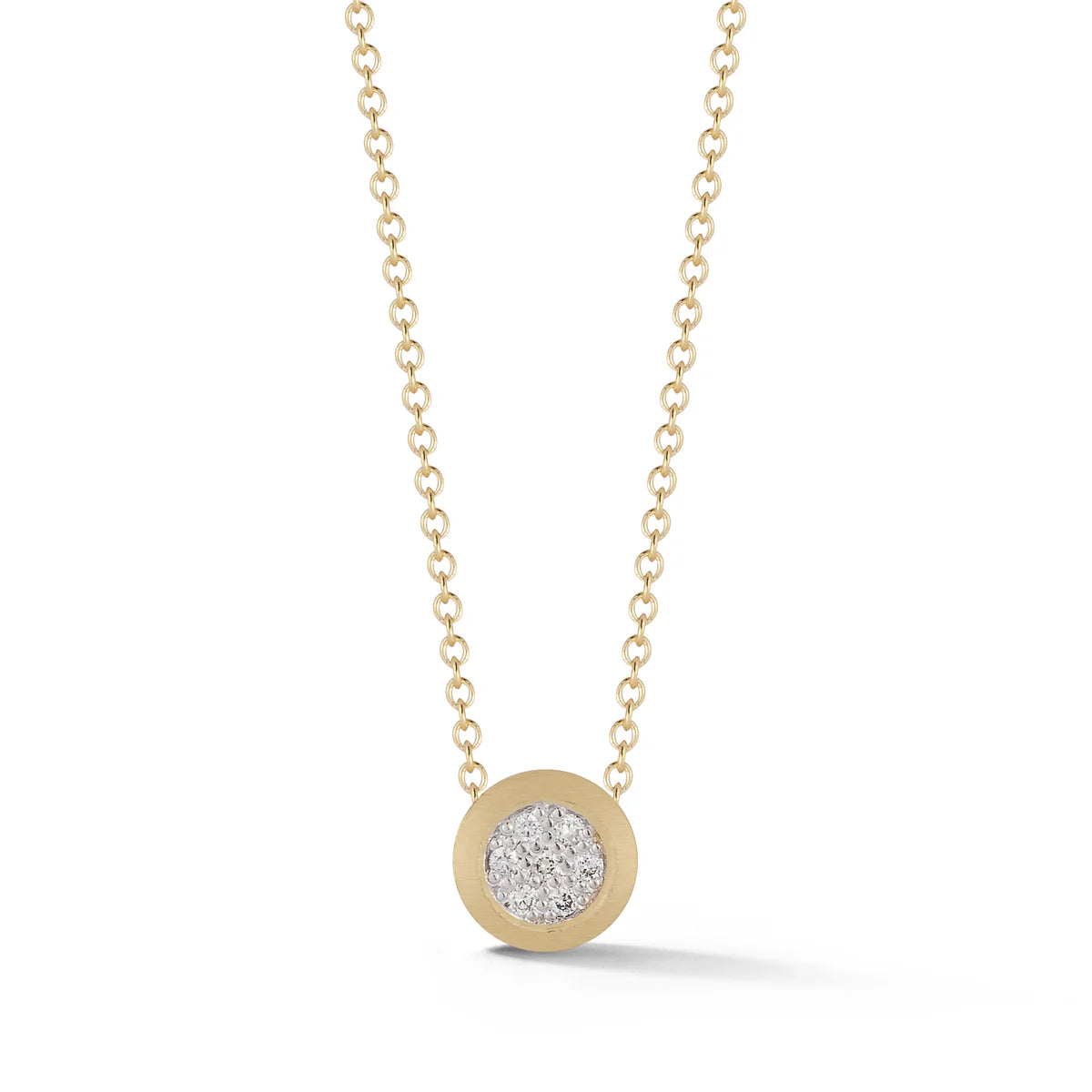 Matte Pavé Diamond Slide Necklace