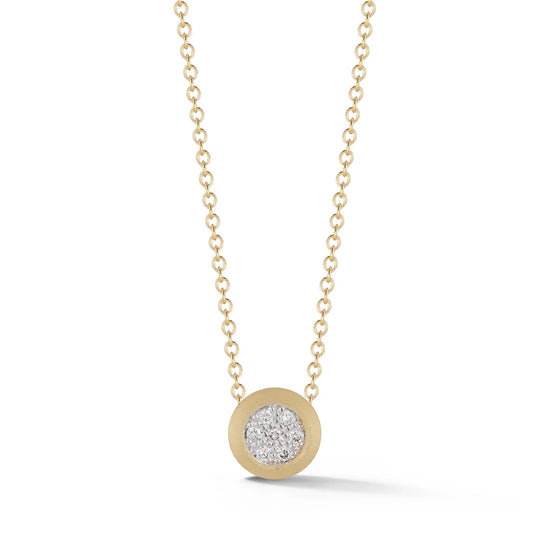 Matte Pavé Diamond Slide Necklace
