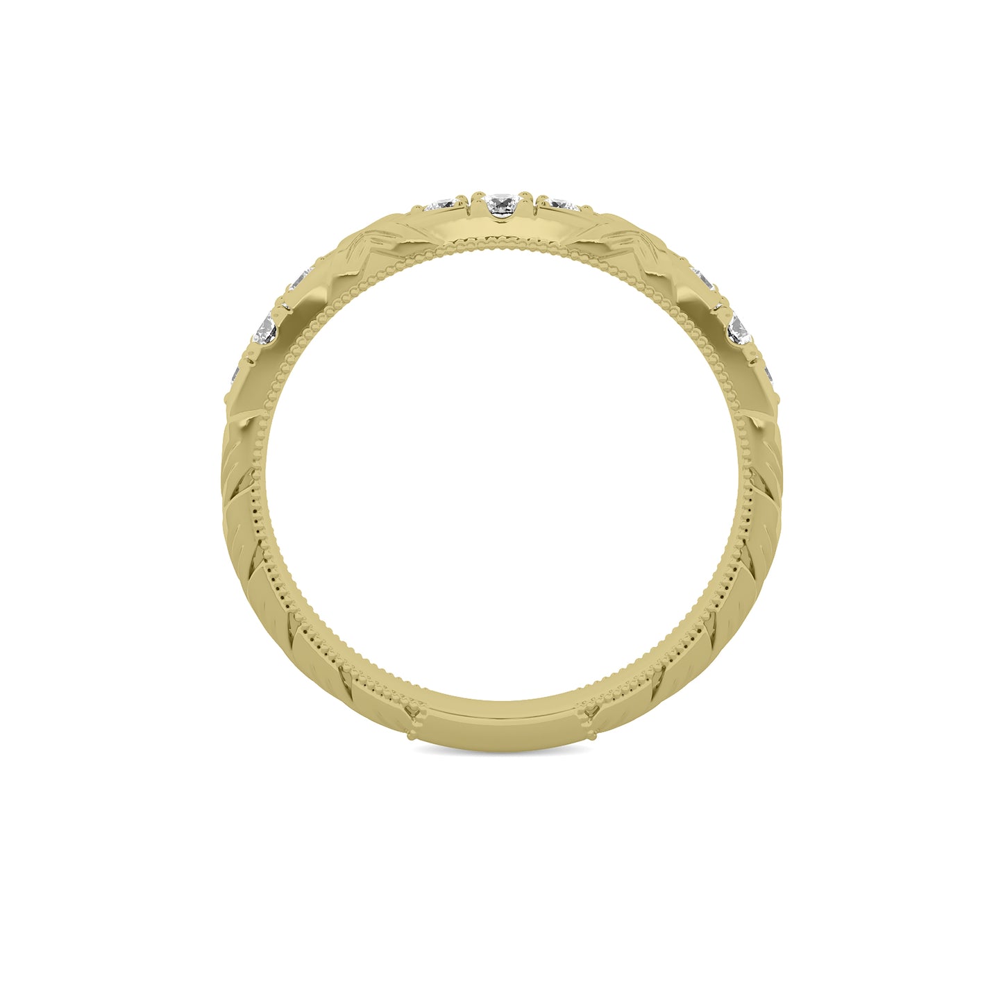 "Jodi" Engraved Diamond Band