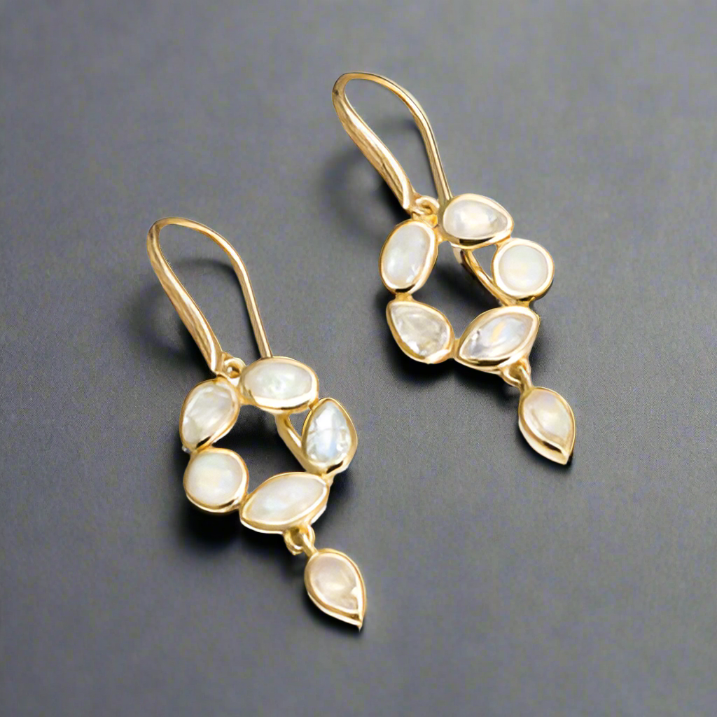 “Morning” Moonstone Dangles
