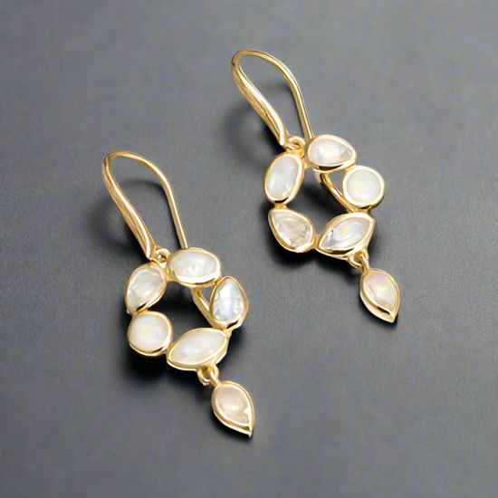 “Morning” Moonstone Dangles