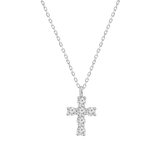 Dainty Diamond Cross Necklace