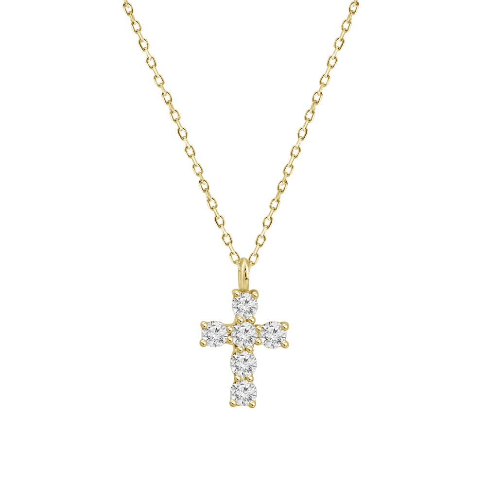Dainty Diamond Cross Necklace