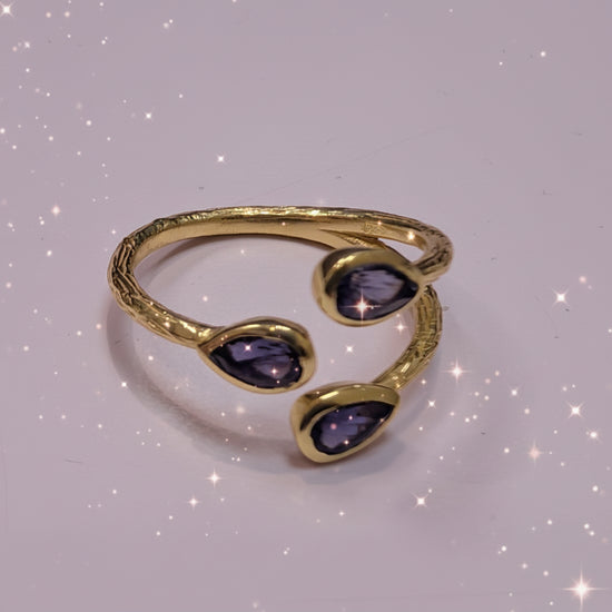 "Sparkles" Three Stone Ring