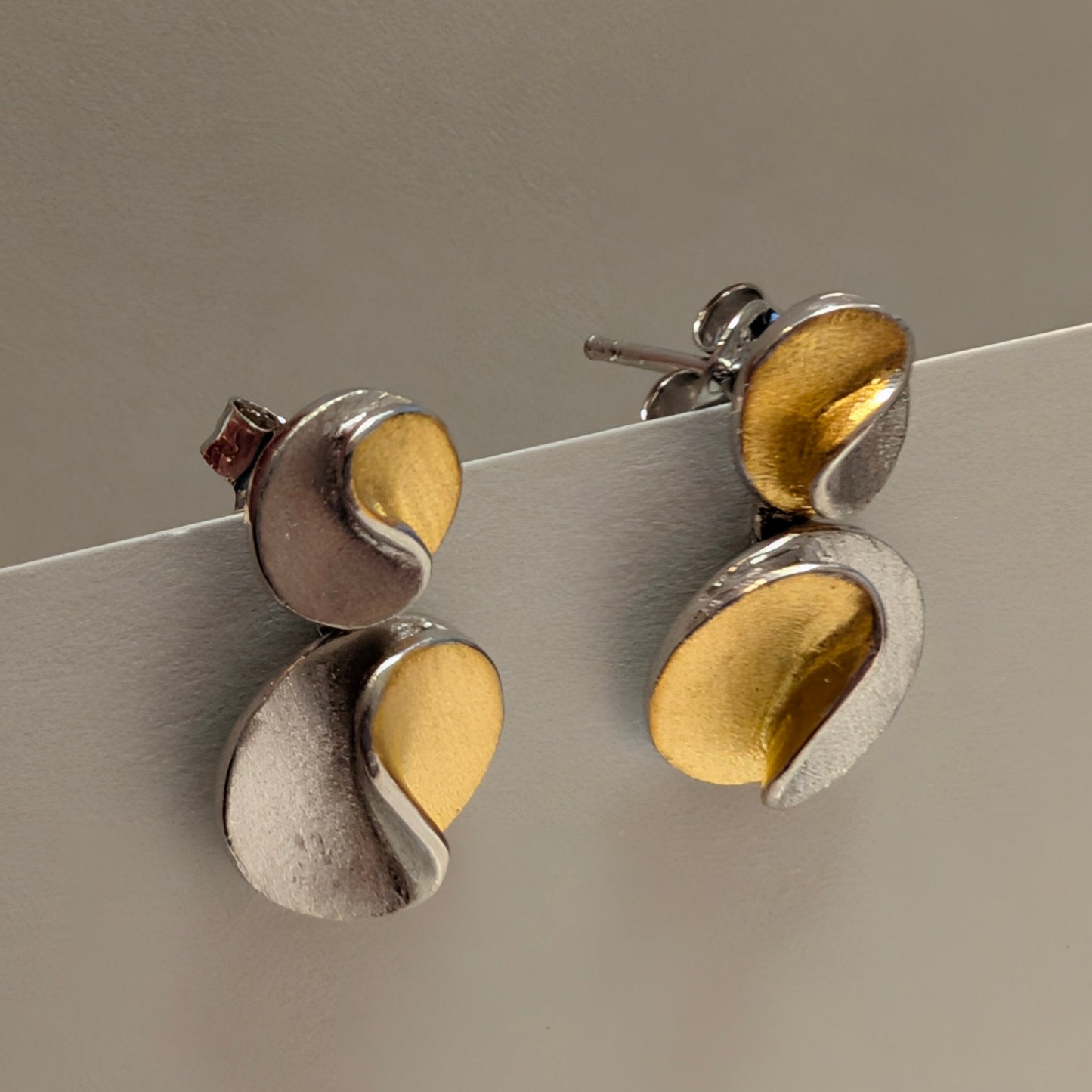 "Sun" disc earrings