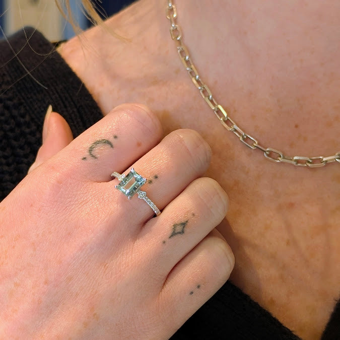 'Abigail' Aqua Ring