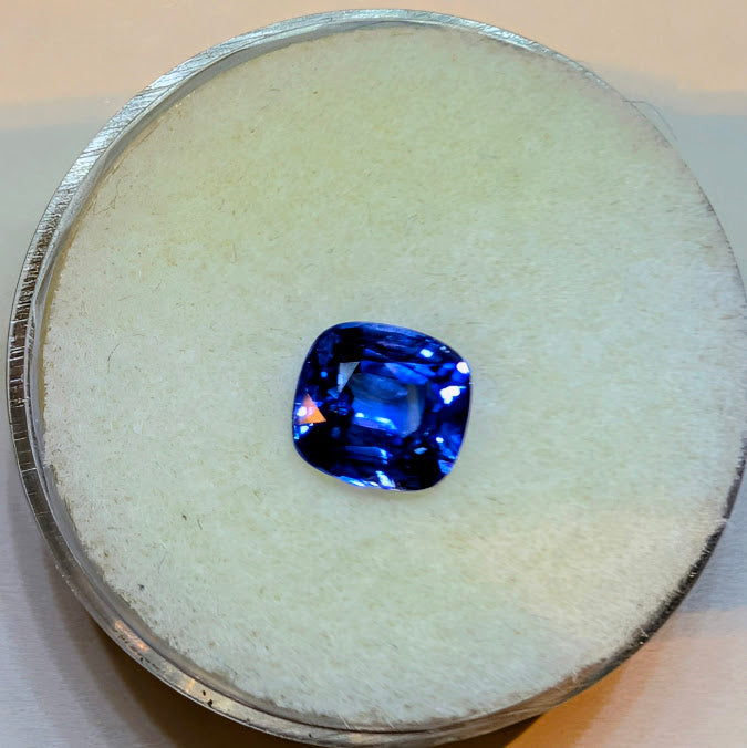 Cushion Cut Blue Sapphire, 1.52cts