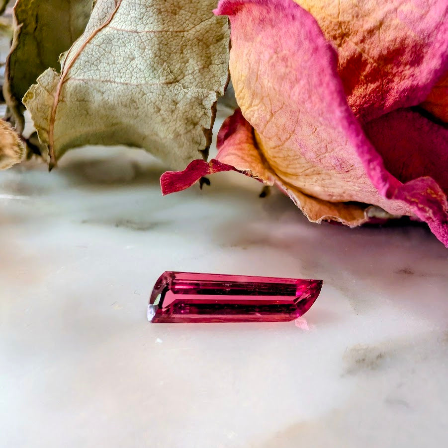 Pink Tourmaline Bar Cut