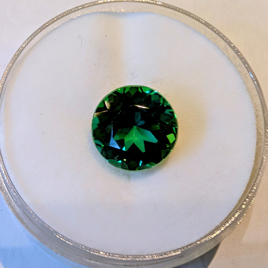 Round Dark Green Tourmaline